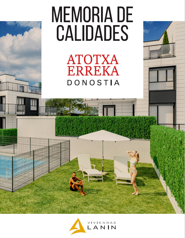 Portada de la Memoria de calidades de la promocin de viviendas Atotxa Erreka