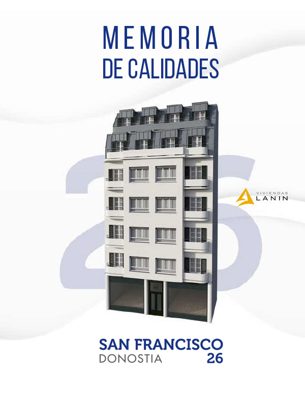 Portada Memoria de Calidades de San Francisco 26 en Gros Donostia