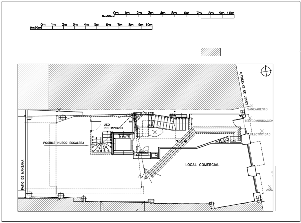 Plano general del edificio con la lonja